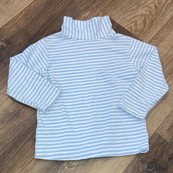 Bailey Boys Blue & White Stripe Turtleneck Shirt Top Undershirt Layer Winter 4T - Picture 2 of 10